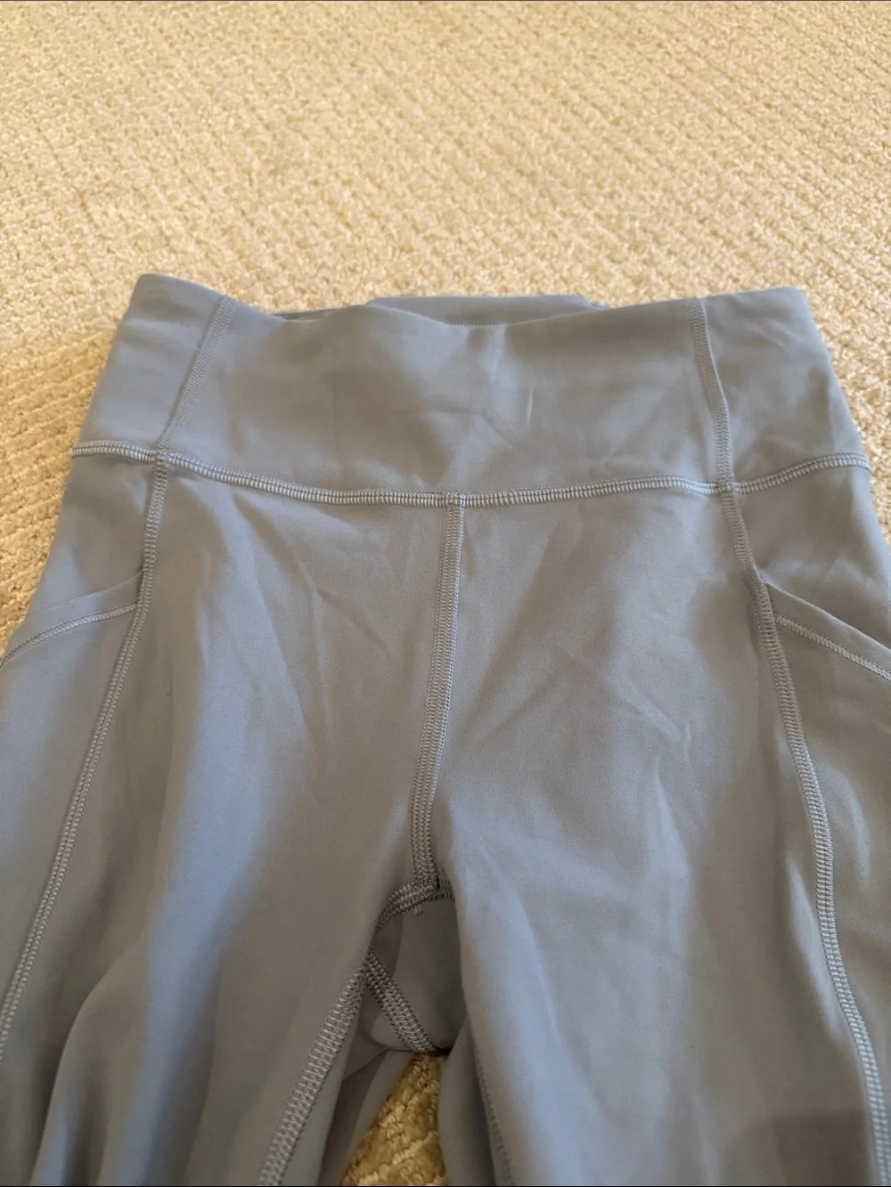 Lululemon Women’s Gray High Rise Leggings Size 4 Drawstring Athletic Yoga Pants
